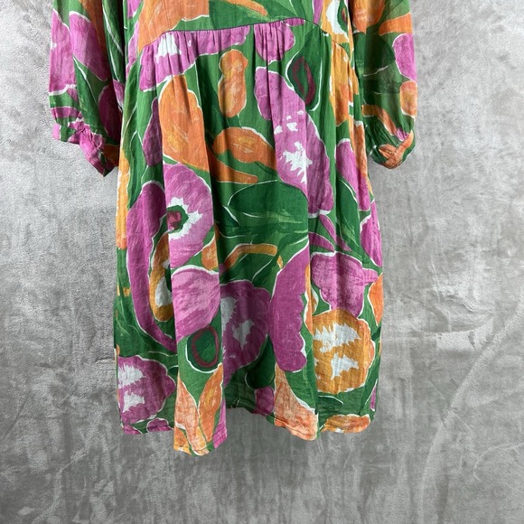Banjanan Abigail Dress Floral Puff Sleeve Ruffle Hem Women's Small‎ - Picture 4 of 10